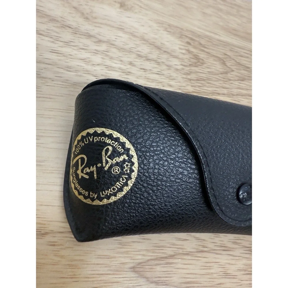 Ray Ban Sunglasses‎ Case Black Snap Hard Side Felt Lined Glasses Logo #38